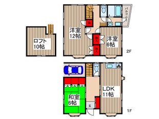 長島貸家の物件間取画像